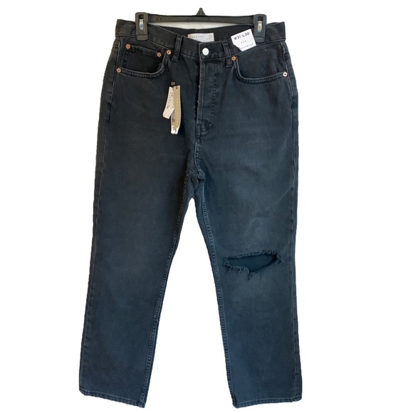 Topshop Denim - NWT Topshop Dad Jeans Washed Black Size 9